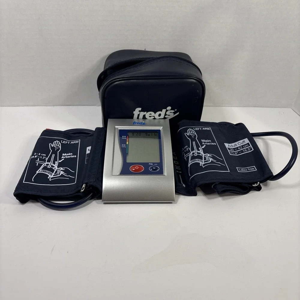 Fred's Automatic Blood Pressure Monitor 76-490 Large Upper Arm Cuffs & Case